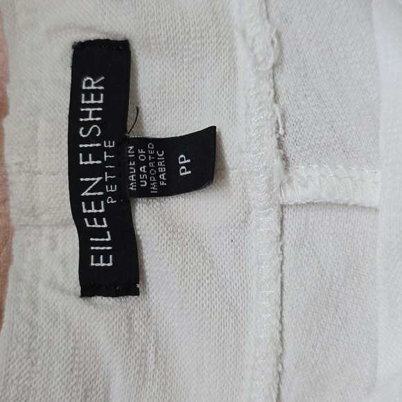 Eileen Fisher white washable stretch crepe lantern ankle pants size PP - Picture 6 of 12